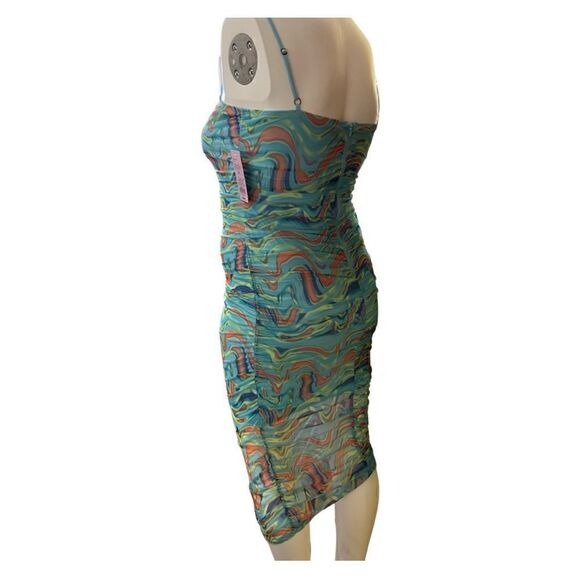 NWT Psychedelic Bodycon Dress - Picture 2 of 5